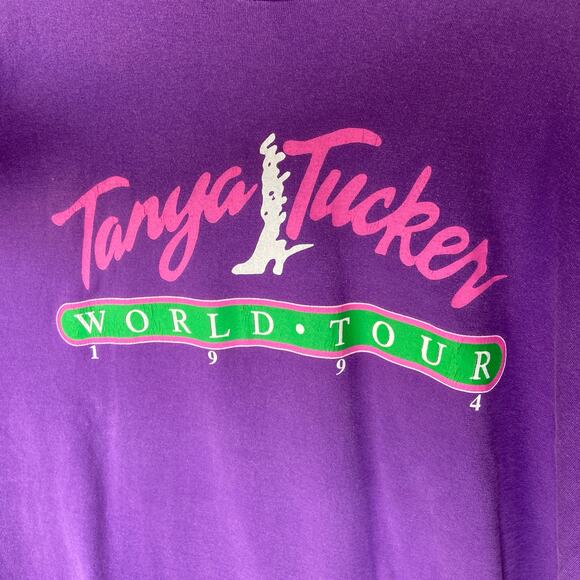 Vintage Single Stitch Tanya Tucker World Tour 1994 - Adult Size XL - Picture 4 of 6